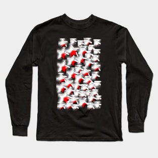 Red Stars Pattern Long Sleeve T-Shirt